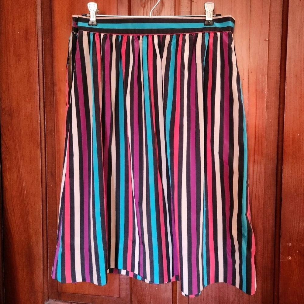 Vintage Prophecy Colorful Striped Skirt Small